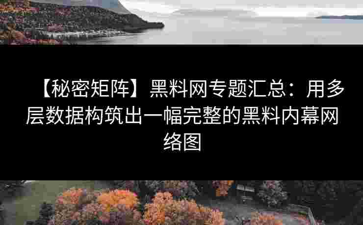 【秘密矩阵】黑料网专题汇总：用多层数据构筑出一幅完整的黑料内幕网络图