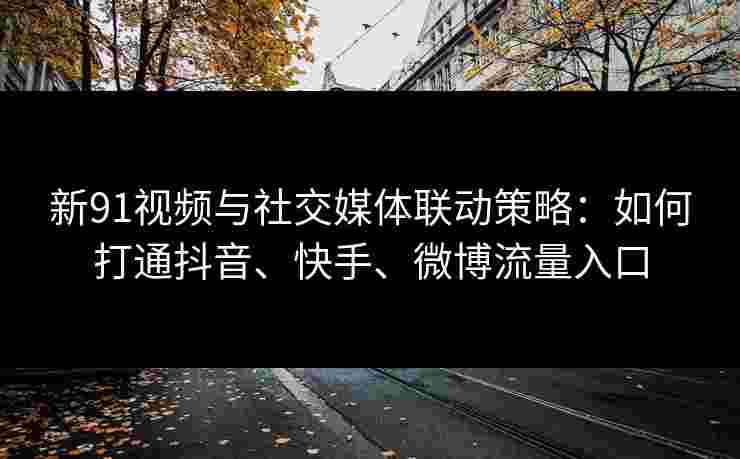新91视频与社交媒体联动策略：如何打通抖音、快手、微博流量入口